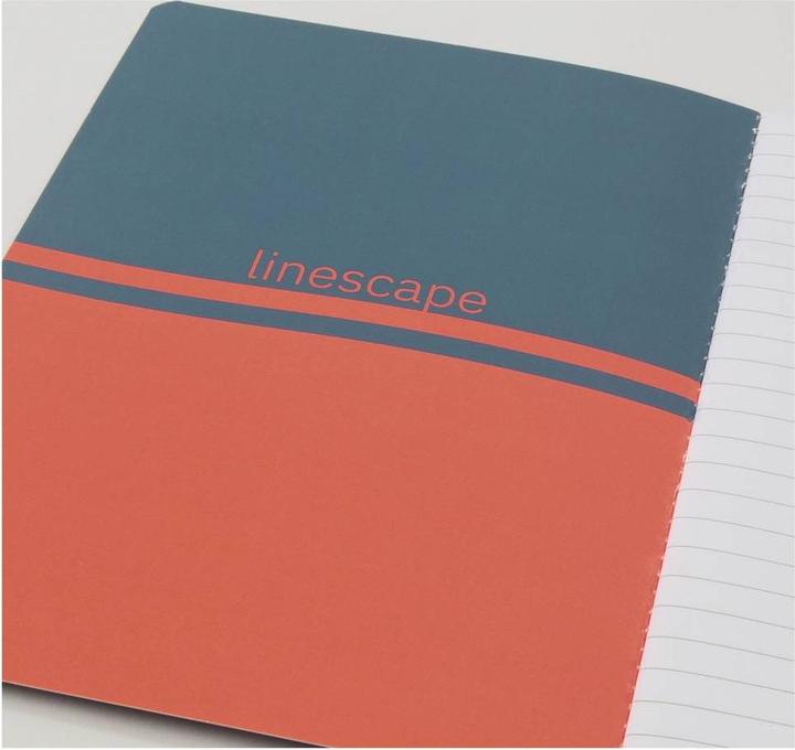 Actual product image Sigel 2 Notizhefte Linescape DIN A5 liniert, mittelblau, neon-orange Softcover 68 Seiten (A5, Lined, Soft cover)