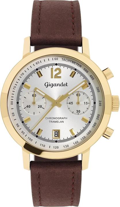 Actual product image Gigandet Elegant Men's Analog Chronograph with Tachymeter Scale and Leather Strap