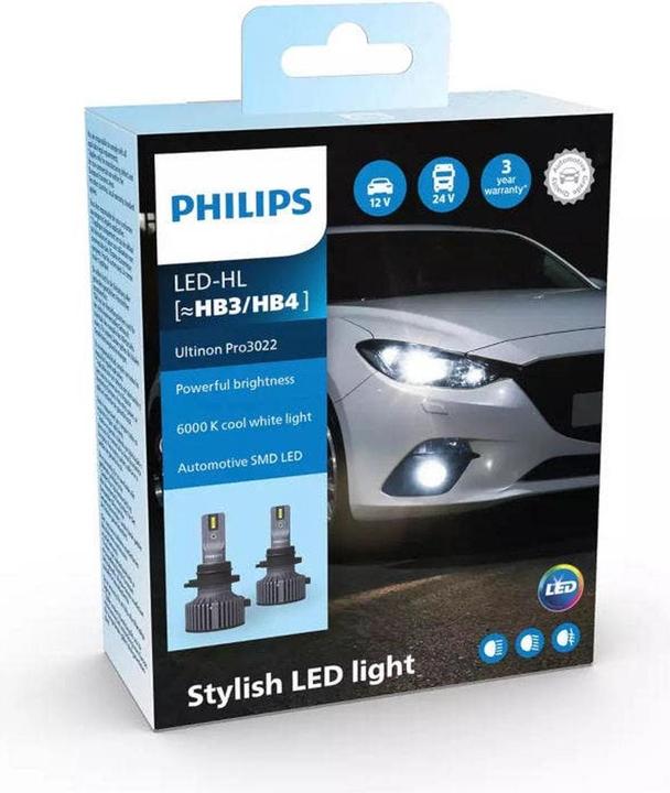 Produktbild Philips Ultinon Pro3022 LED-HL HB3 HB4 set LUM11005U3022X2 (HB3)