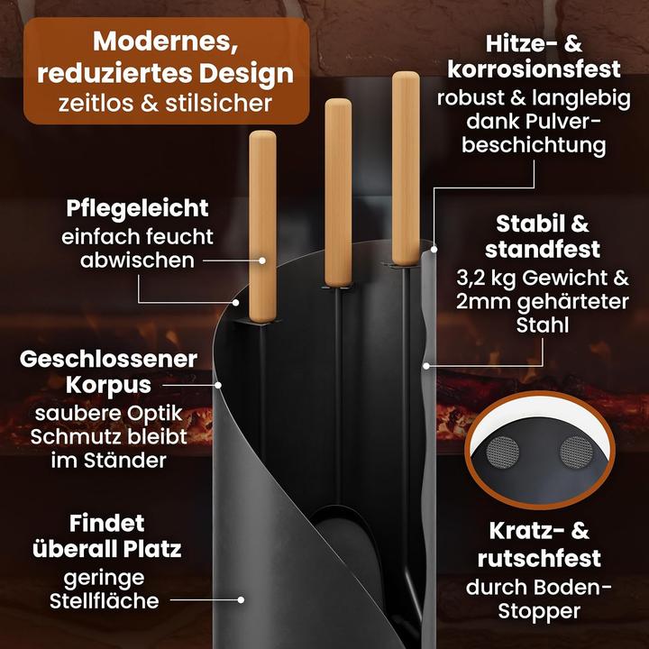 Produktbild Black Oak 4-teiliges Kaminbesteck-Set Vail