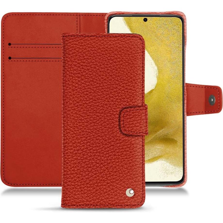 Noreve Lederschutzhülle Wallet (Samsung Galaxy S22+), Smartphone Hülle, Orange