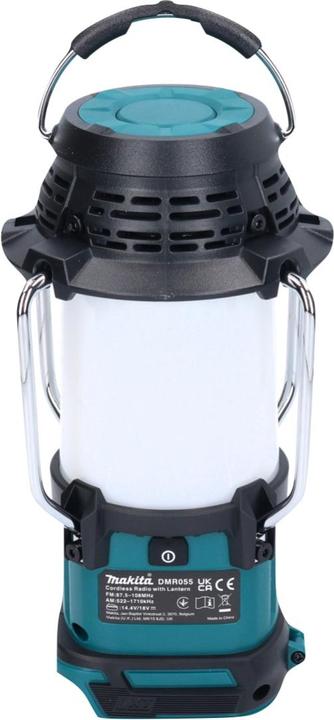 Actual product image Makita DMR 055 RA Battery radio 18 V FM with lantern 360° torch + 2x battery 2.0 Ah + charger (AM, FM)