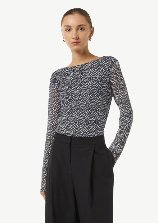 Produktbild Comma T-Shirt Mesh-Shirt mit seitlicher Raffung (44)