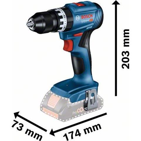 Thumbnail - Bosch Professional, Bohrmaschine + Akkuschrauber, GSB 18V-45 (Akkubetrieb)