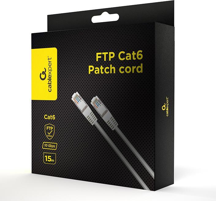 Produktbild Gembird PATCH CABLE CAT6 FTP 15M/WHITE PPB6-15M (UTP, CAT6, 15 m)