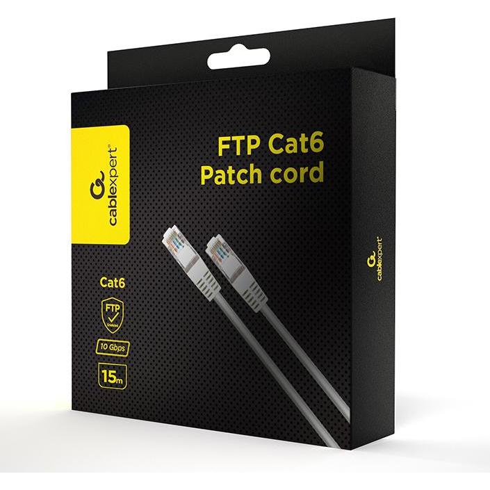 Thumbnail - Gembird PATCH CABLE CAT6 FTP 15M/WHITE PPB6-15M (F/UTP, CAT6, 15 m), Netzwerkkabel