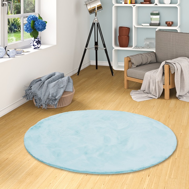 Produktbild Pergamon Luxus Super Soft Fellteppich Plush Rund (Ø 120 cm)