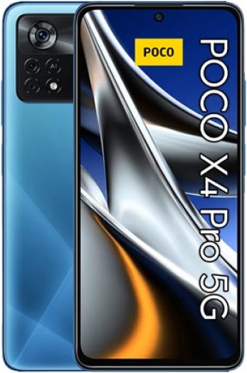 Actual product image Xiaomi Poco X4 Pro 5G (256 GB, Blue Laser, 6.67", Hybrid Dual SIM, 108 Mpx, 5G)