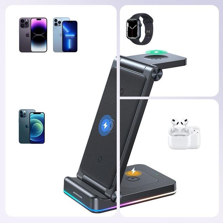 Immagine prodotto Joyroom Stazione di ricarica wireless 3in1 JR-WQN01 (15 W)