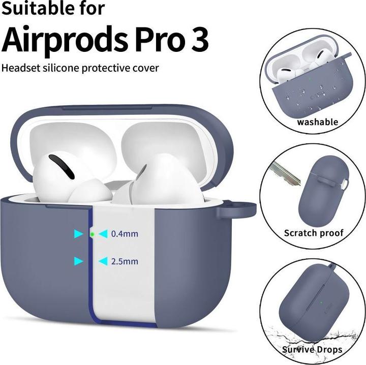 Produktbild Tech-Protect Silikon-Halterung Apple Airpods Pro 3 Babyblau (Kopfhörer Hülle)
