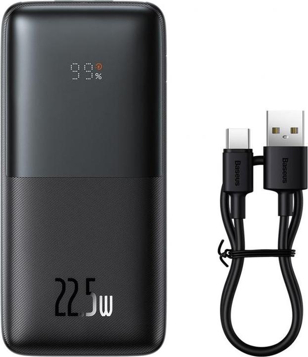 Produktbild Baseus Powerbank Bipow Pro 10000mAh, 2xUSB, USB-C, 22.5W (black) (10000 mAh, 22.50 W, 37 Wh)