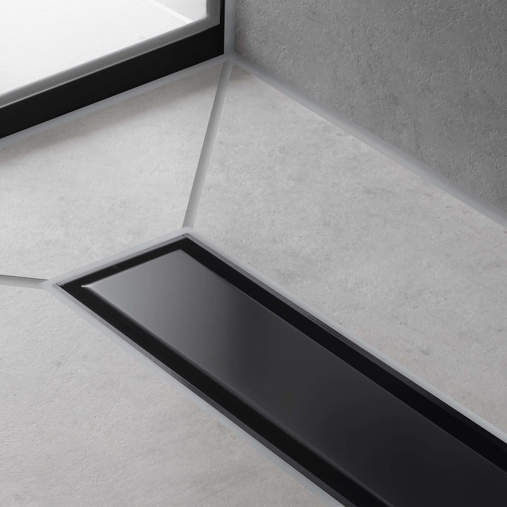 Immagine prodotto hansgrohe Canalina doccia RainDrain Match, con telaio regolabile in altezza 1000mm, nero opaco (1000 mm)