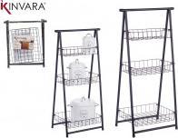 Produktbild Kinvara schwarzes Metalltreppenregal 3 Etagen