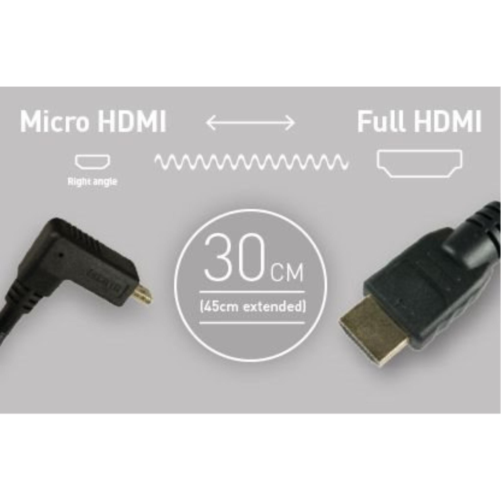 Thumbnail - Atomos micro HDMI (Typ D) — HDMI (Typ A) (0.45 m, HDMI), Video Kabel