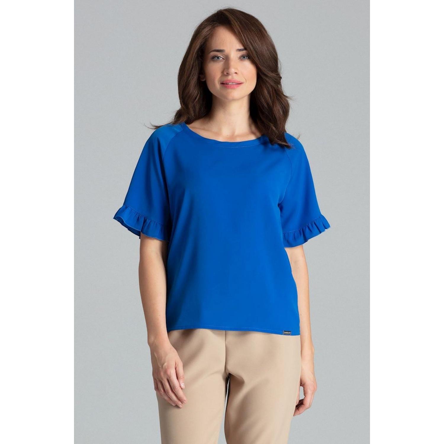Lenitif, Damen, Bluse, Bluse model, Blau, (L)