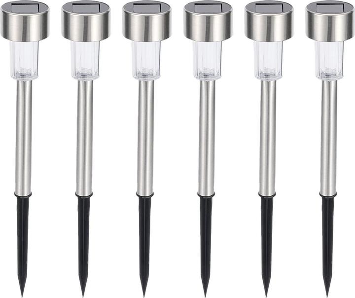 Produktbild Casativo 6er-Set Mini-Solar-Wegeleuchten mit Dämmerungssensor und Erdspiess