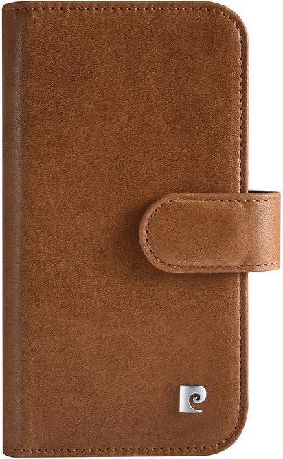 Image du produit Pierre Cardin Etui iPhone 13 Mini - Book Case en cuir véritable marron & 6 emplacements pour cartes (Apple iPhone 13 mini)