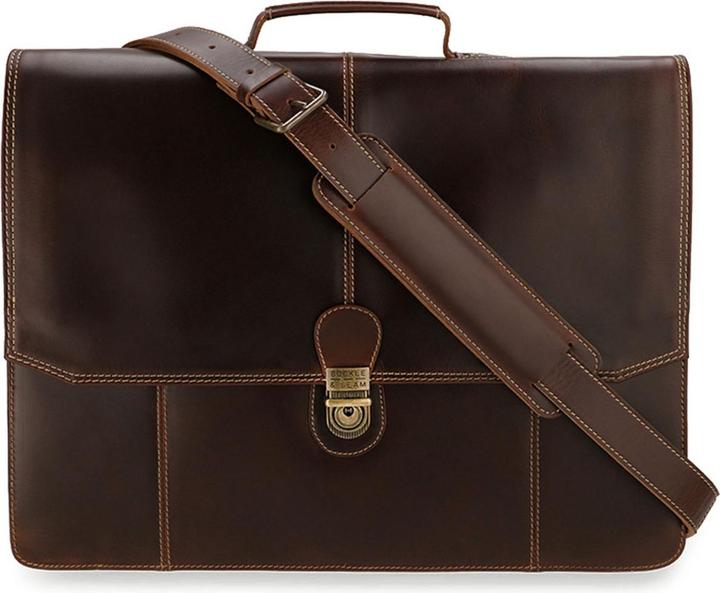 Actual product image Buckle & Seam Sierra briefcase brown/blue (16")