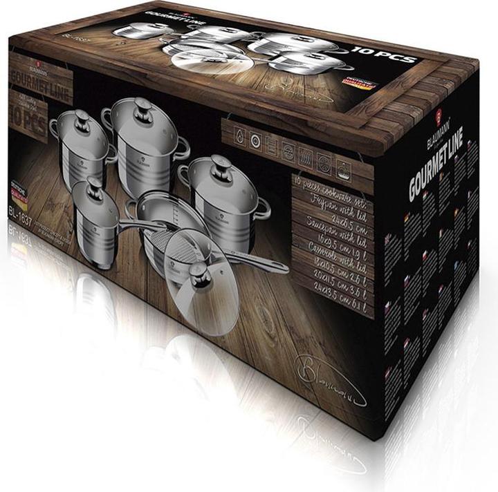 Immagine prodotto Blaumann Topfset Edelstahl Gourmet Line (Set di pentole e padelle da cucina, Acciaio inossidabile)