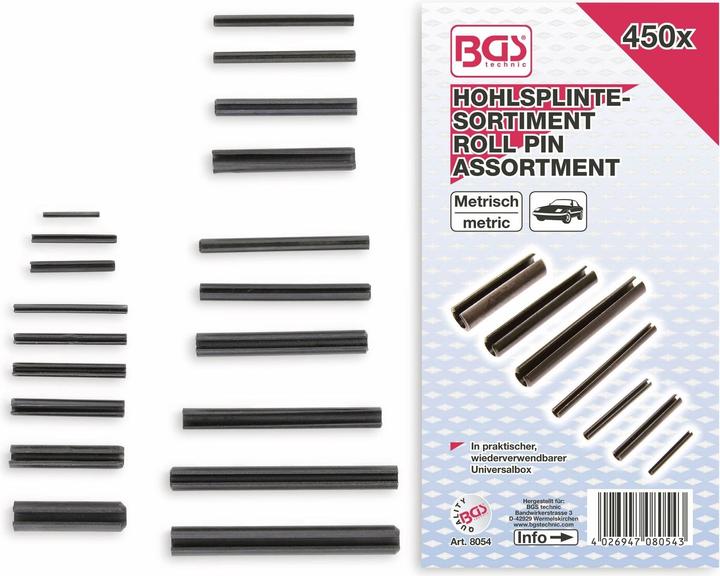Image du produit BGS Goupilles creuses/à ressort 450 pièces