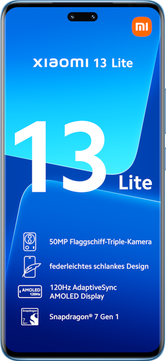 Xiaomi 13 Lite (128 GB, Blue, 6.55", Dual SIM, 50 Mpx, 5G)