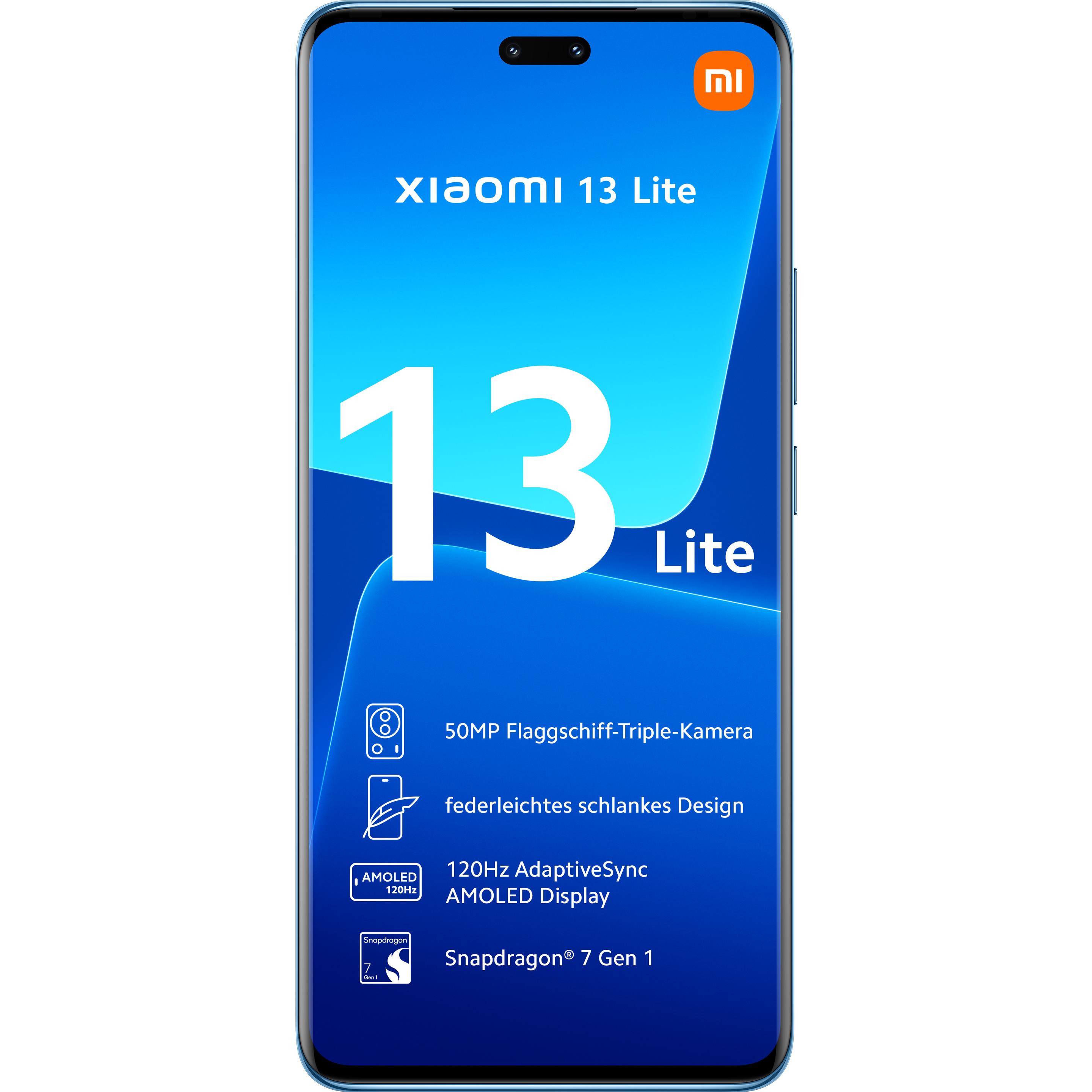 Xiaomi 13 Lite (128 GB, Blue, 6.55", Dual SIM, 5G), Smartphone, Blau