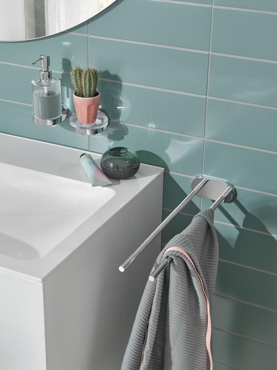 Actual product image Emco round soap holder, crystal glass dish, 4330