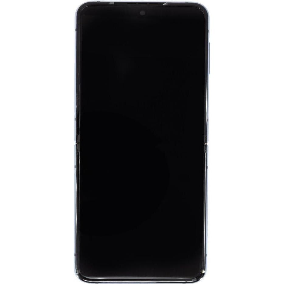 Samsung LCD-Display + Touch + Frontabdeckungseinheit F721 Galaxy Z Flip 4 5G Blau (Service Pack) (Di