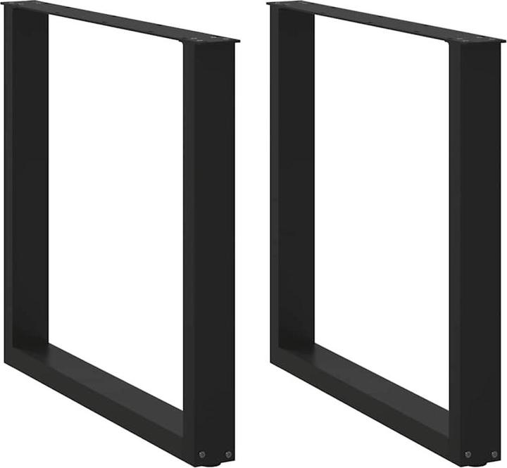 Image du produit vidaXL Pieds de table basse en U 2 pcs. noir 90x(72-73) cm acier Pied de table