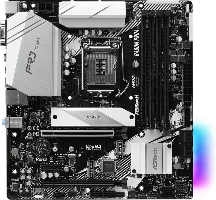Produktbild AsRock B460M Pro4 (LGA 1200, Intel B460, mATX)