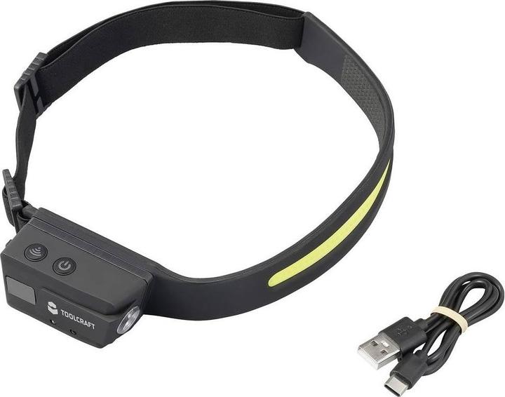 Image du produit Toolcraft Lampe COB avec spot lumineux, fonctionnant sur batterie avec capteur, 320 lm (320 lm)