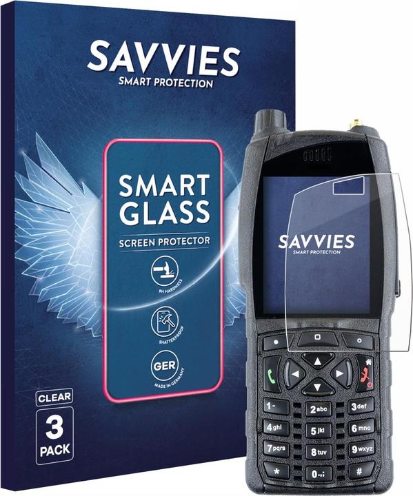 Produktbild Savvies Panzer Schutzglas für Sepura SC2020 Schutzfolie Displayschutz Display Schutz Glas Folie klar