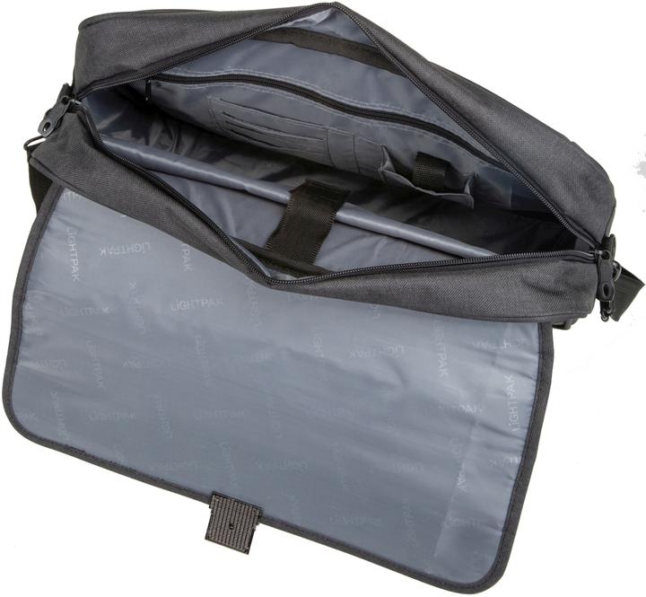 Produktbild Lightpak Aktentasche, aus Polyester, anthrazit Reissverschlusshauptfach mit gepolstertem Laptopfach (13 l)