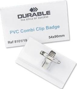 Image du produit Durable Plaques nominatives en acrylique avec clip combiné