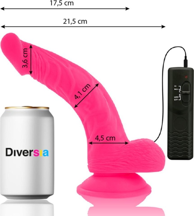 Image du produit Diversia Godemiché Flexible Vibrant 21,5 cm - Violet