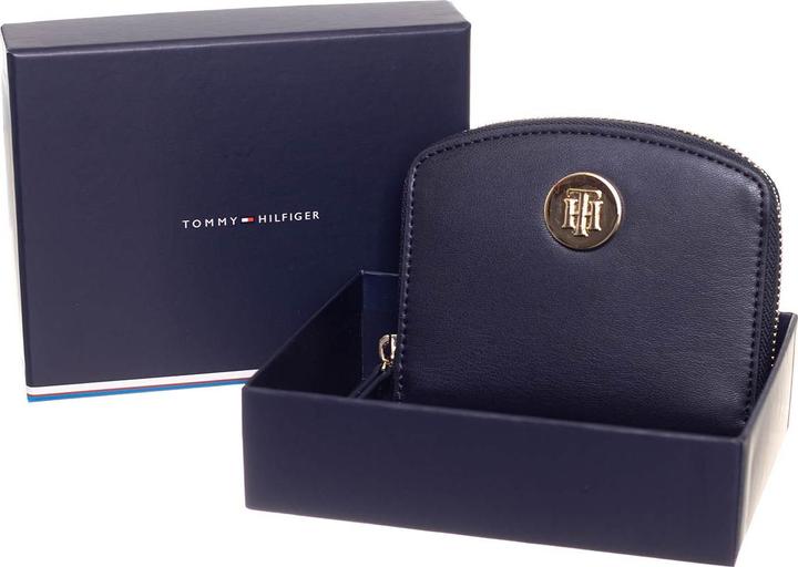 Actual product image Tommy Hilfiger Ladies Th Chic Med Purse Travel Accessories Bi-Fold Wallet, Space Blue