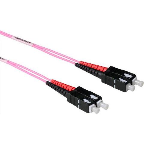 ACT 7 meter LSZH Multimode 50/125 OM4 fiber patch cable duplex with SC connectors (UTP, CAT6, 7 m), Netzwerkkabel
