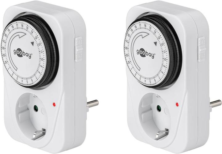 Goobay Analoge Timer, 2 stuks, Wit