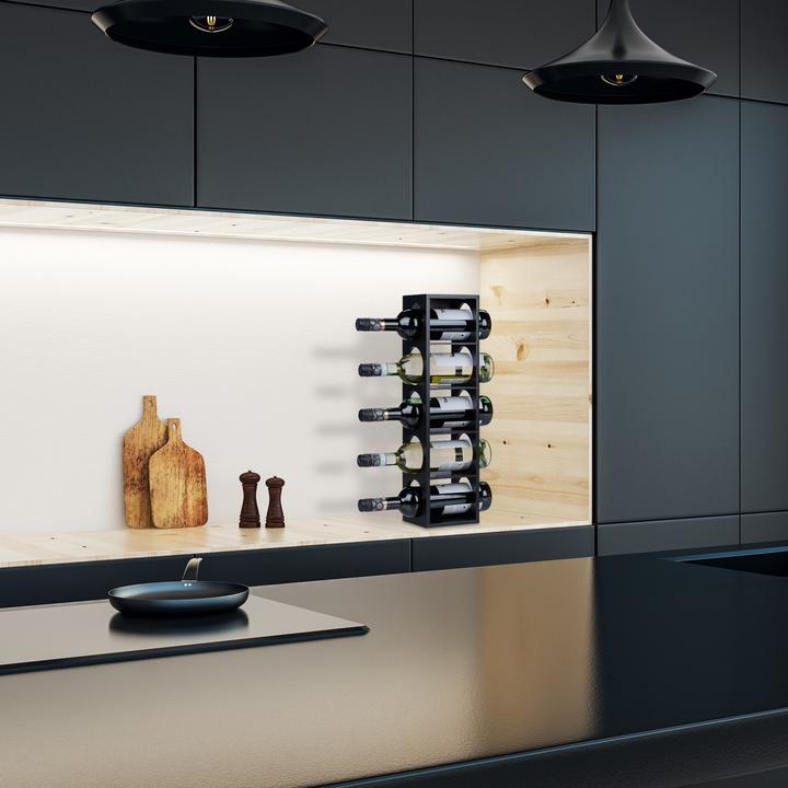 Actual product image Relaxdays Wine rack (14 x 12 x 53 cm, 5 Fl.)
