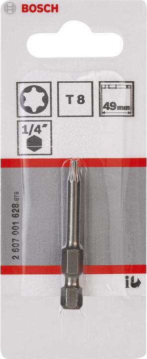 Produktbild Bosch Professional Zubehör Schrauberbit Extra-Hart T8, 49 mm, 1er-Pack