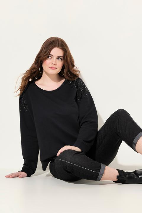 Produktbild Ulla Popken Sweatshirt, Ziernieten, Oversized, Rundhals, Langarm (58)
