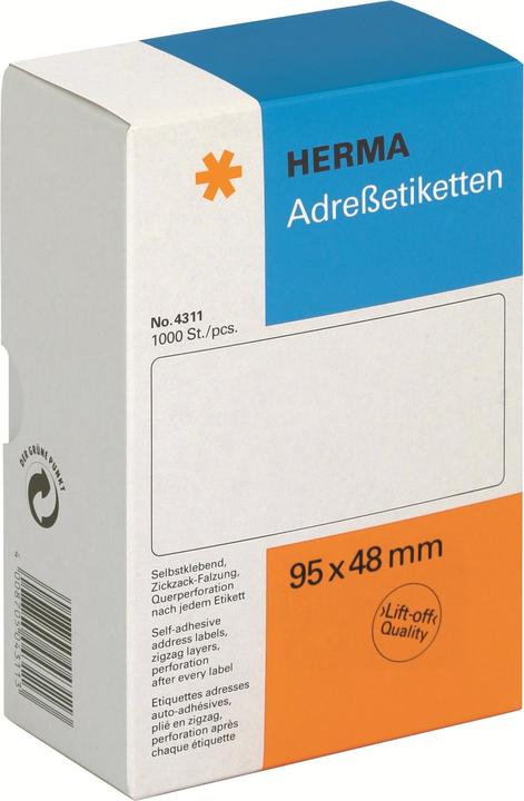 Produktbild HERMA Adressetiketten für Schreibmaschinen