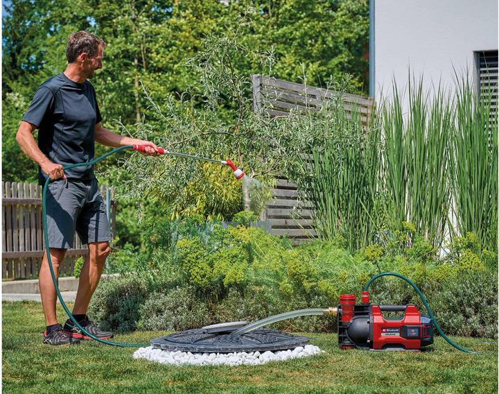 Produktbild Einhell Akku-Gartenpumpe Aquinna 36/38 F LED Automatic + 2x Starterset