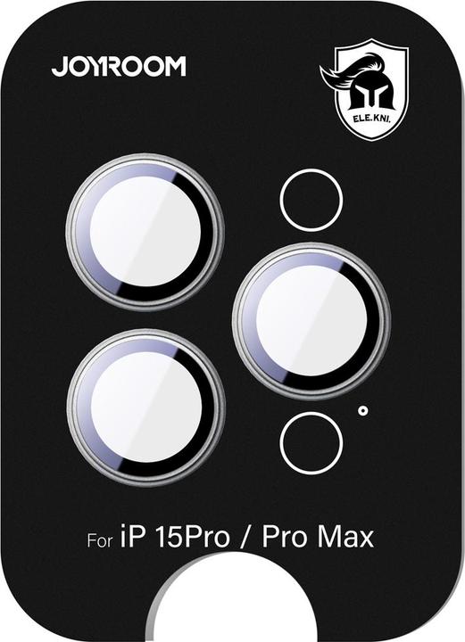 Actual product image Joyroom JR-MFY0254 Camera Lens Protector for iP15 Pro/iP15 Pro Max-Natural Titanium (1 pcs., Apple iPhone 15 Pro, Apple iPhone 15 Pro Max)