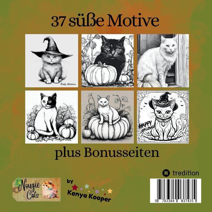 Image du produit Kooper:Livre à colorier Chat Halloween Automne K