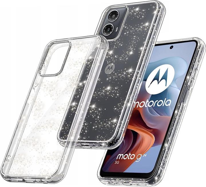 Actual product image Techsuit - SparkleSkin Series - Motorola Moto G34 / Moto G45 - Clear (Motorola Moto G34)