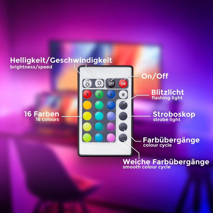 Image du produit B.K.Licht Bande LED (RGB, 250 cm, Intérieur)