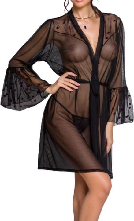 Image du produit Passion Manteau transparent avec des coeurs (S, M)