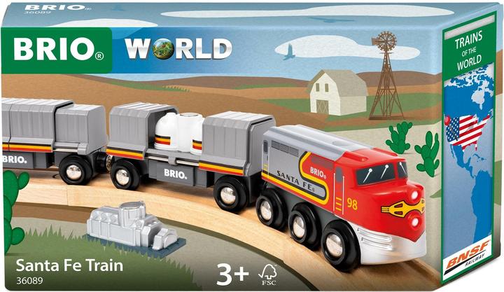 Ravensburger BRIO World - 36089 Trains of the World Santa Fe train | Toy train for children aged 3 and over
