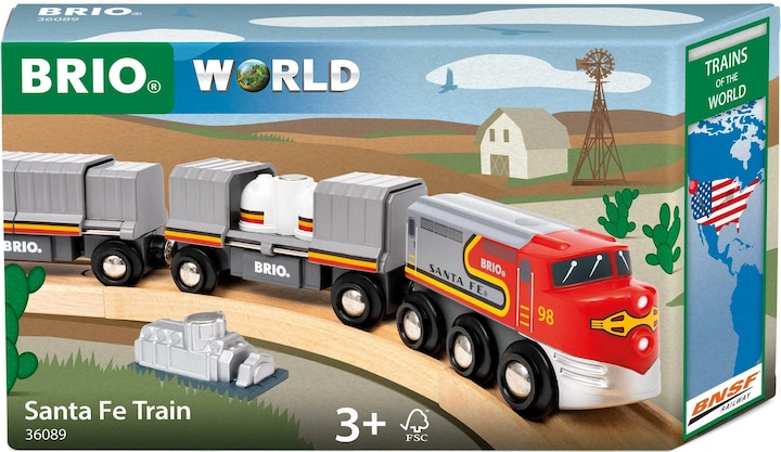 Actual product image Ravensburger BRIO World - 36089 Trains of the World Santa Fe train | Toy train for children aged 3 and over